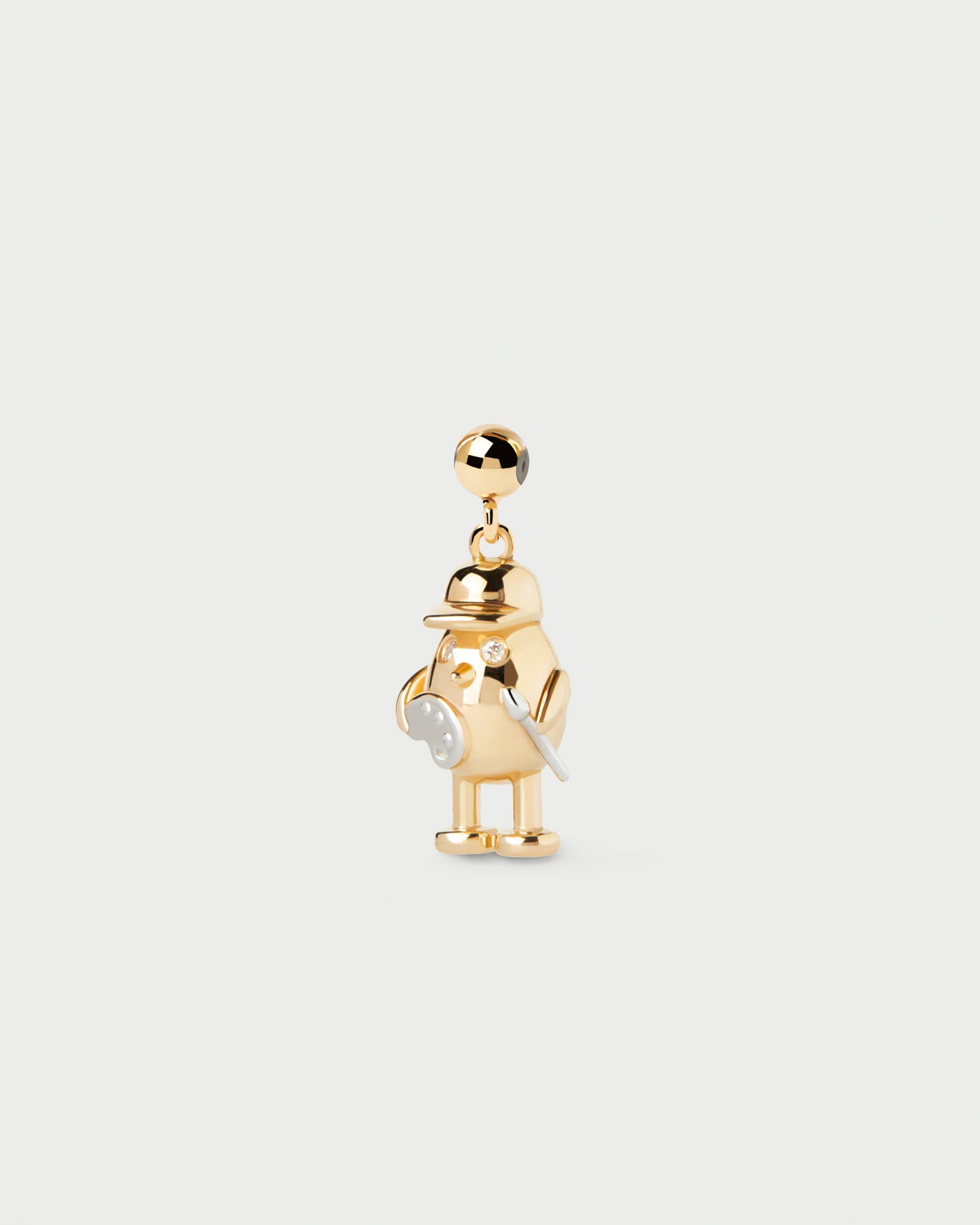 Artist Charm 
  
    Sterling Silver / 18K Gold plating
  
