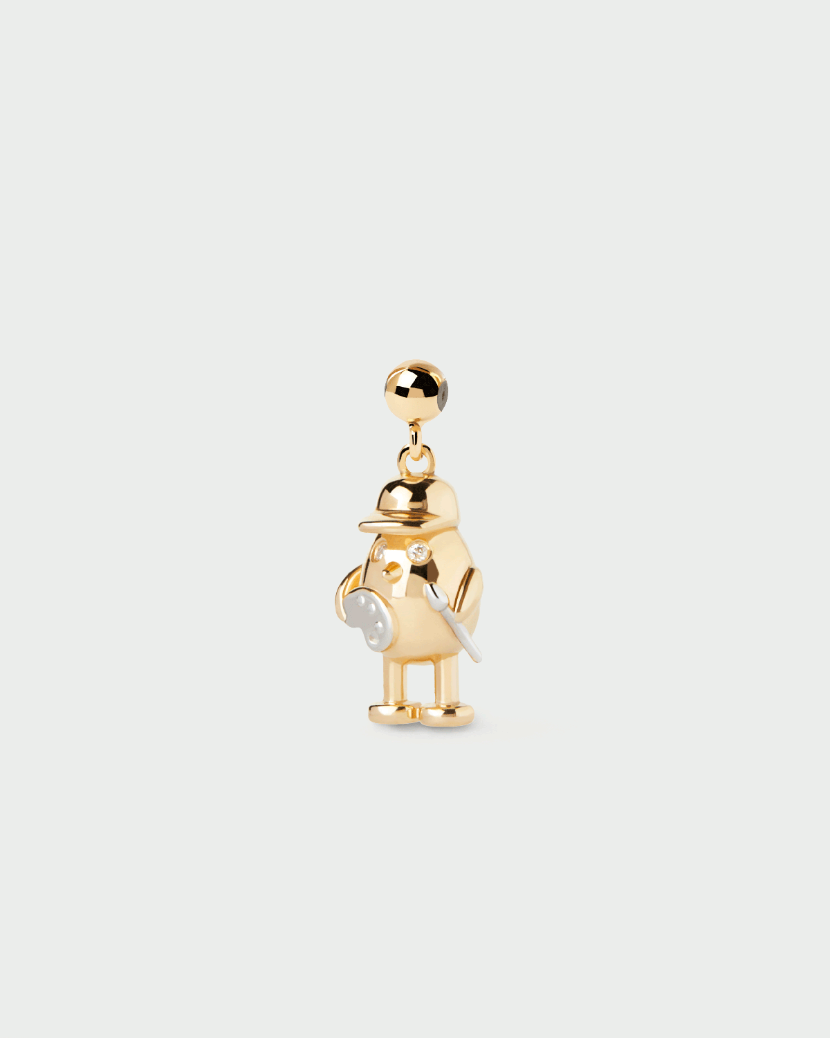 Artist Charm - 
  
    Sterling Silver / 18K Gold plating
  
