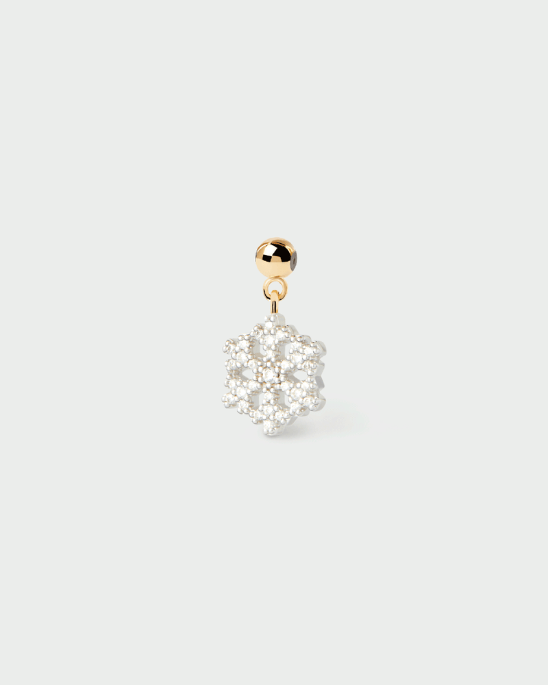Charm Copo de nieve - 
  
    Plata de Ley / Baño de Oro 18K
  
