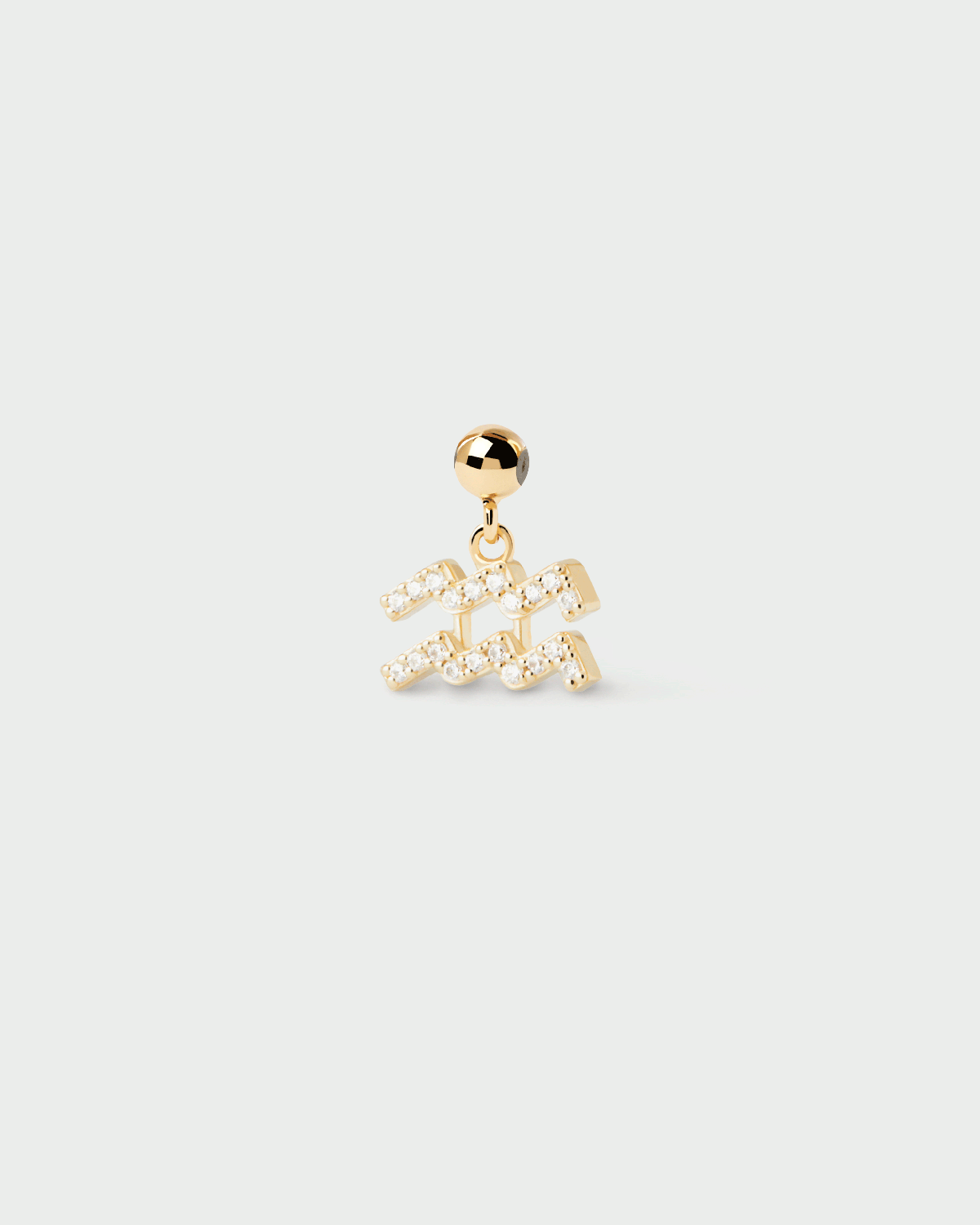 Aquarius Zodiac Charm - 
  
    Sterling Silver / 18K Gold plating
  
