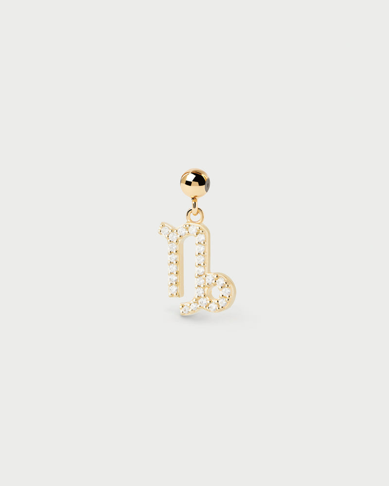 Charm segno dello zodiaco Capricorno con zirconi per personalizzare collana o braccialetto