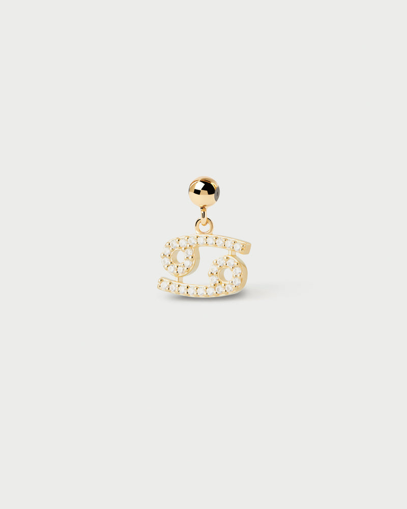 Charm segno zodiacale Cancro con zirconi per personalizzare collana o braccialetto
