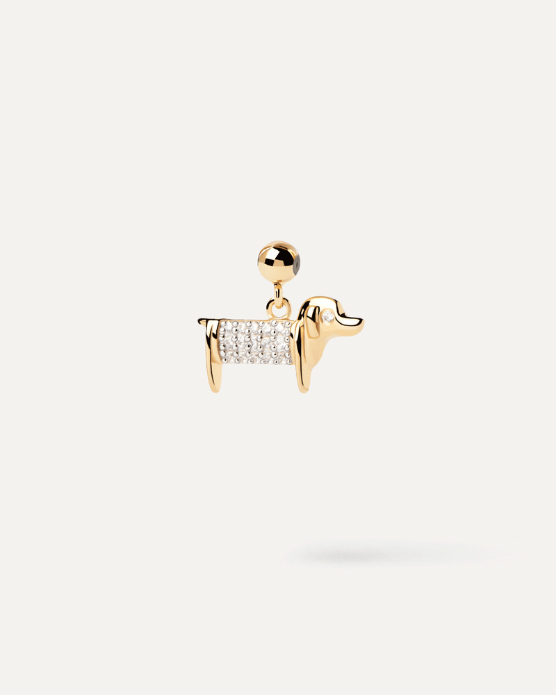 Charm Perro - 
  
    Plata de Ley / Baño de Oro 18K
  
