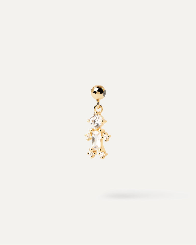 Charm persona en miniatura con circonita blanca para colgar en collar o pulsera