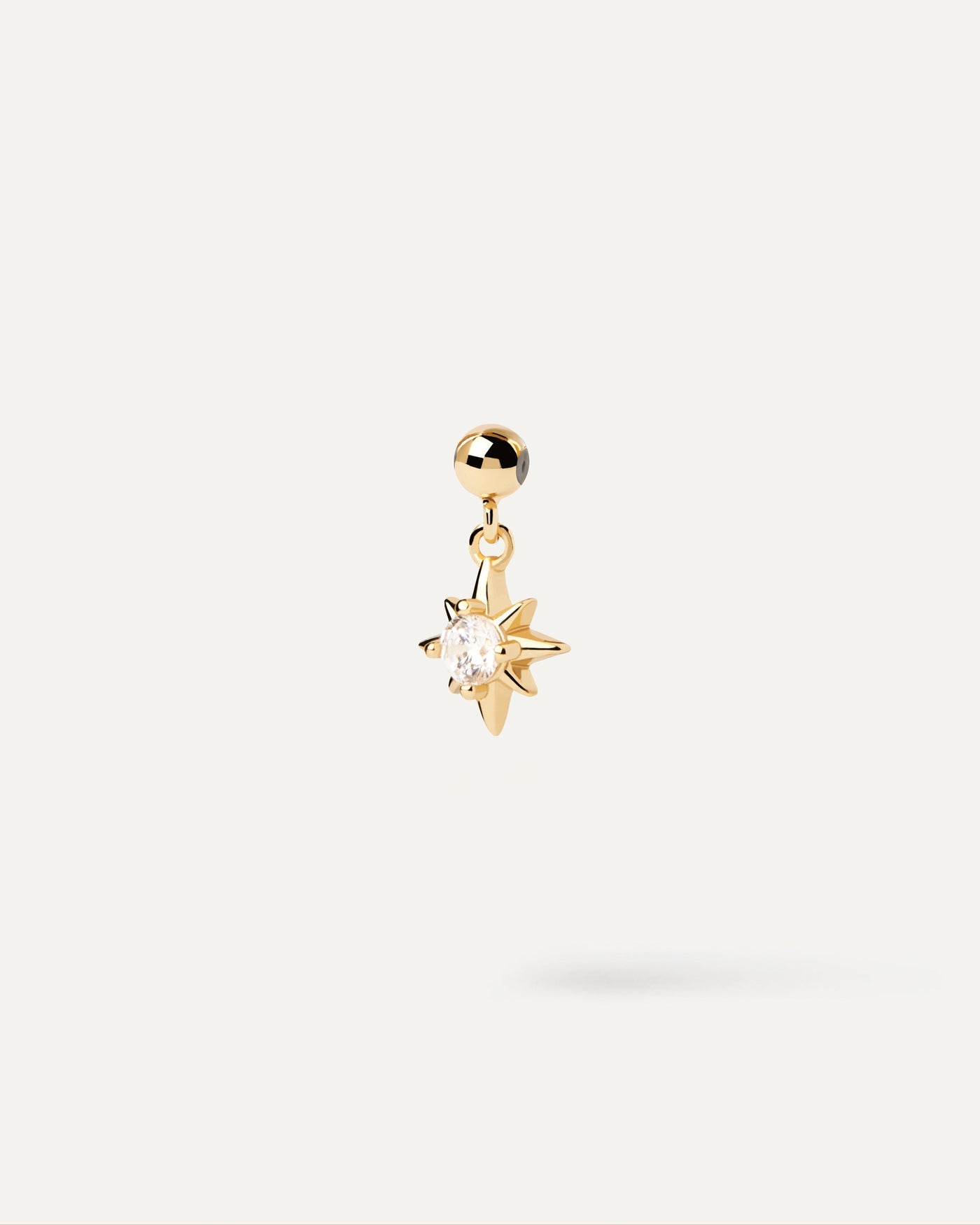 Charm stern mit weißen Zirkonia für Halskette oder Armband