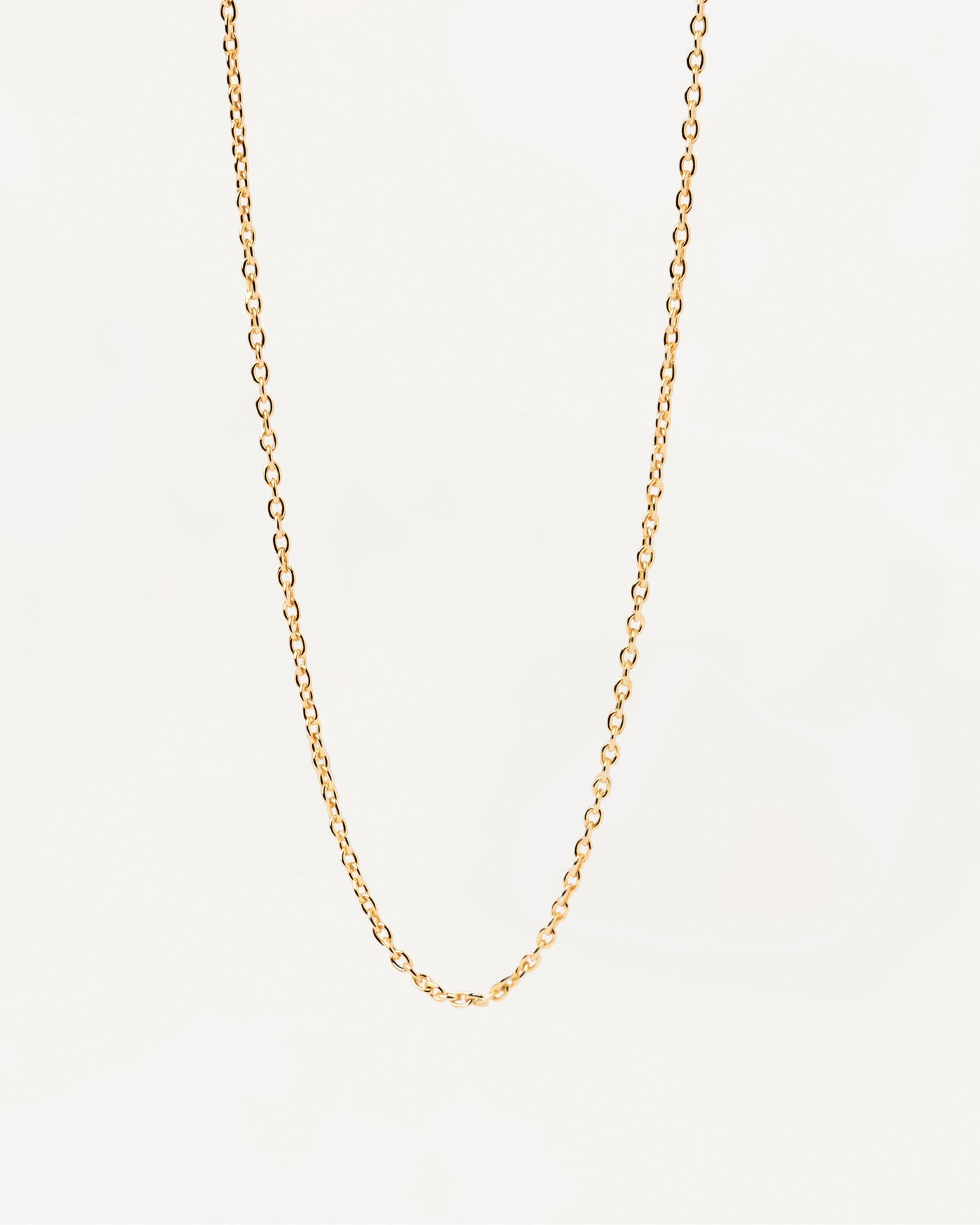 Gold-plated silver necklace to stack gemstone charms, number charms or shape charms