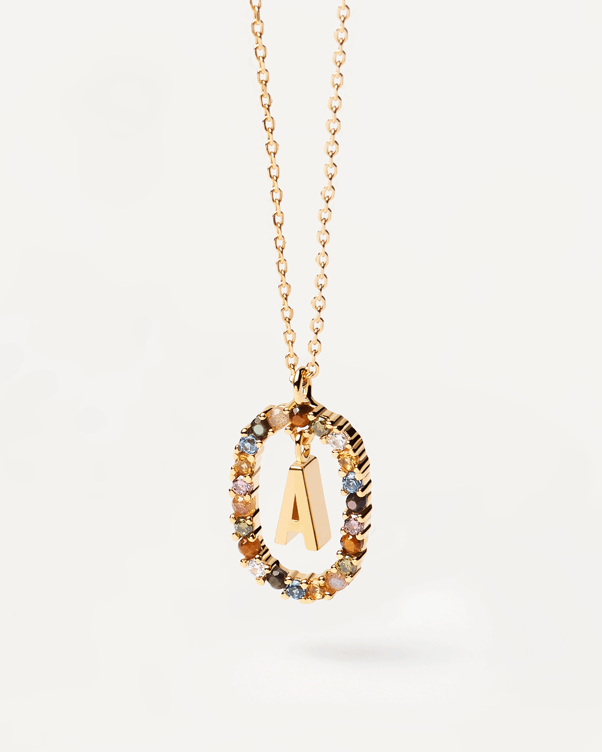 Letter a necklace gold online