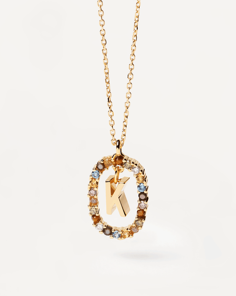 Letter K Necklace - 
  
    Sterling Silver / 18K Gold plating
  
