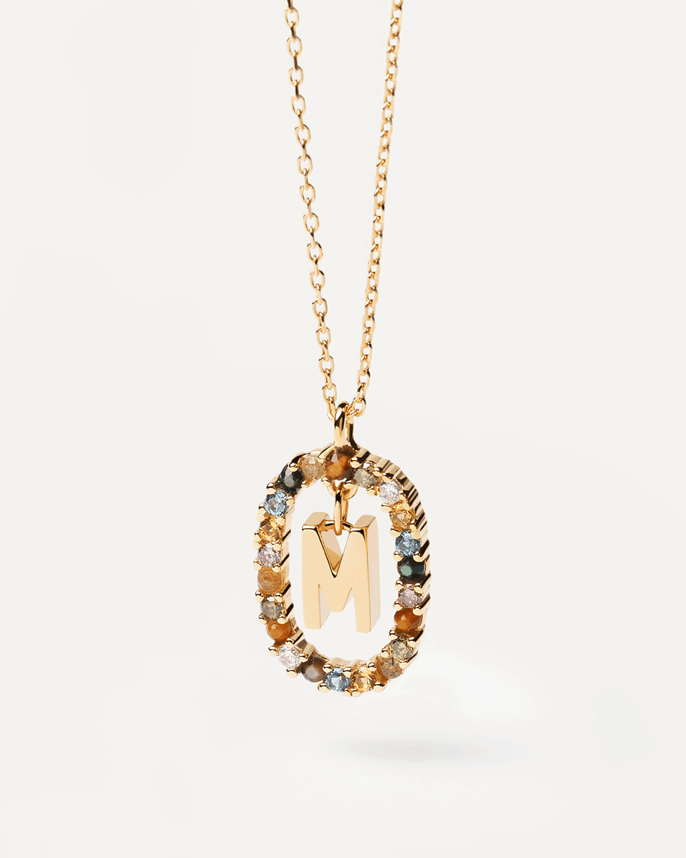 Sterling silver m necklace shop