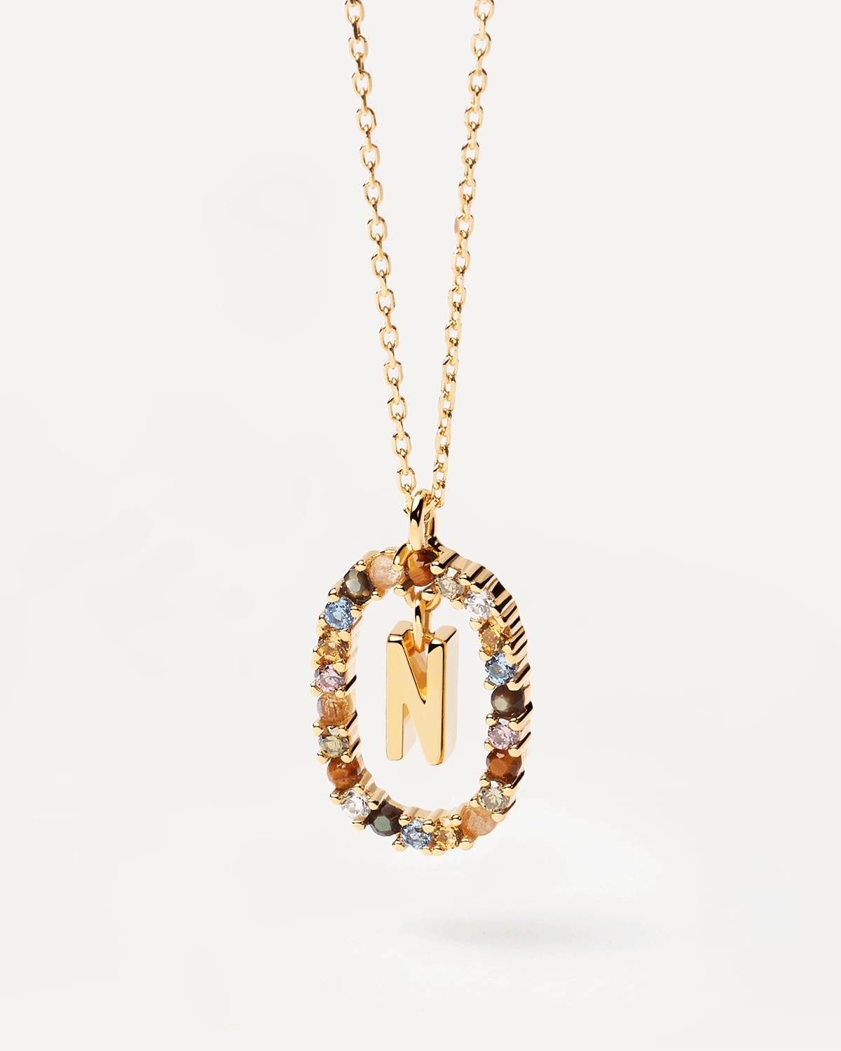Letter N Necklace - 
  
    Sterling Silver / 18K Gold plating
  
