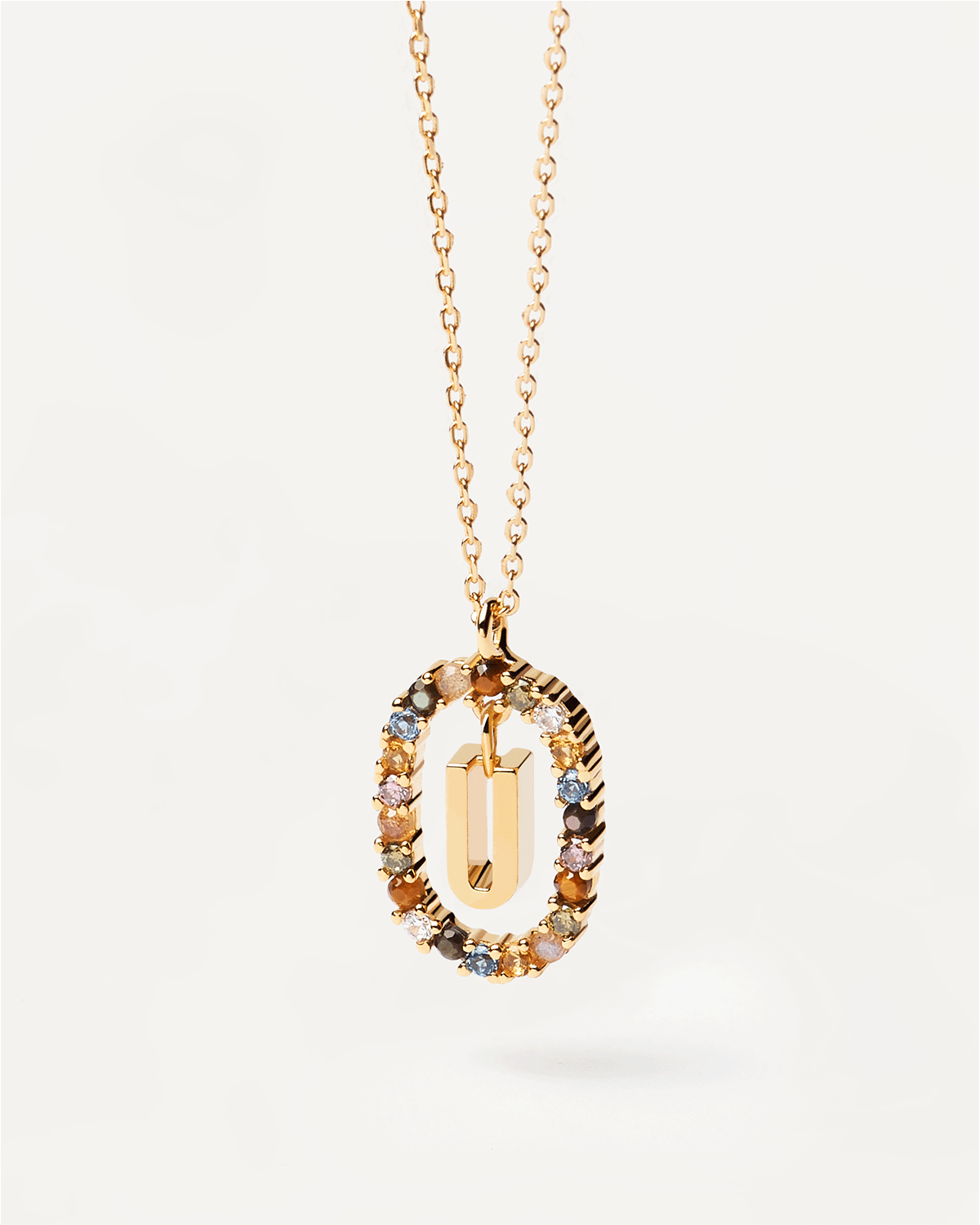 Letter U Necklace - 
  
    Sterling Silver / 18K Gold plating
  
