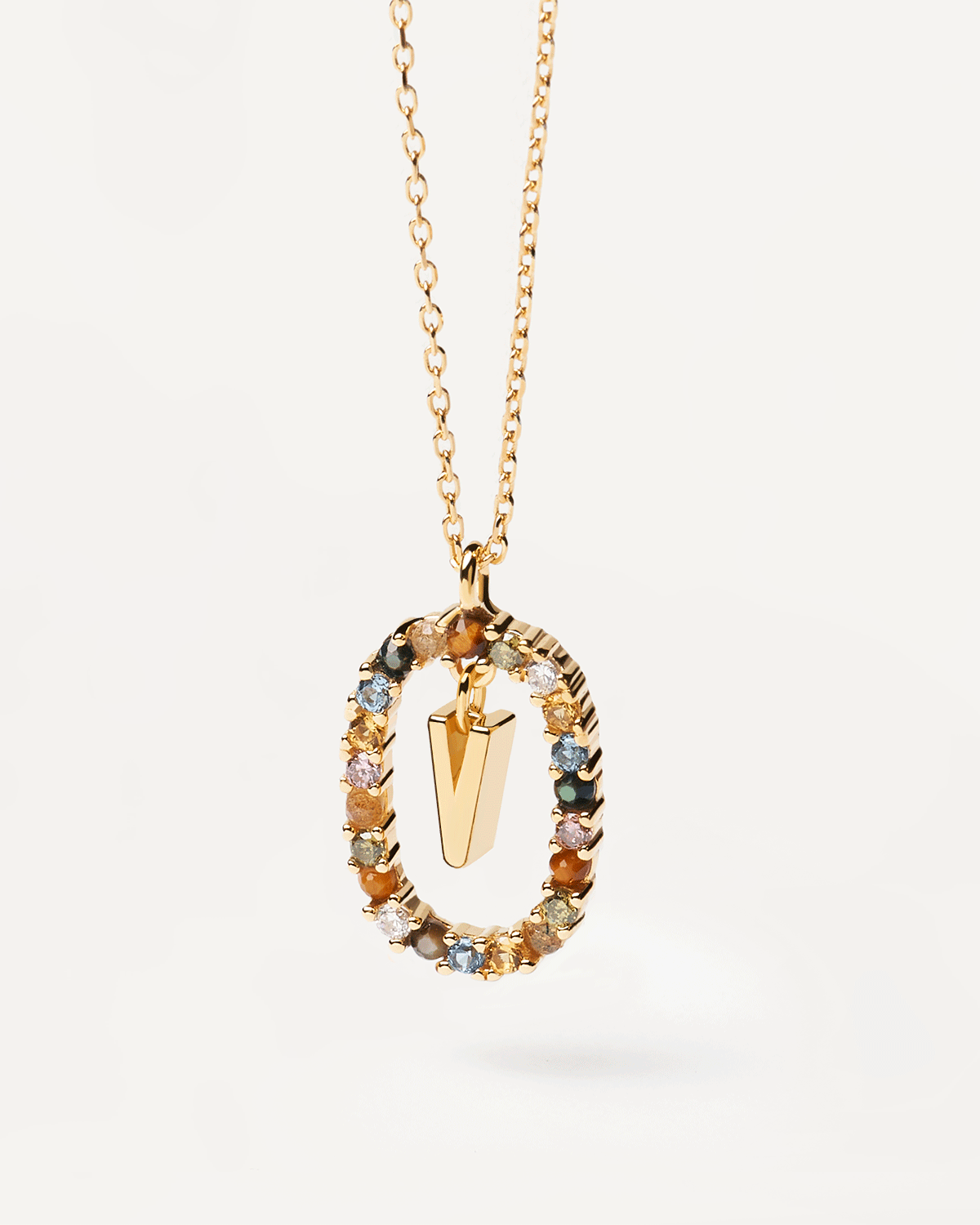Letter V Necklace - 
  
    Sterling Silver / 18K Gold plating
  
