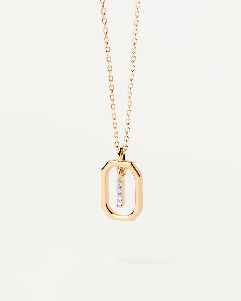 Mini Letter I Necklace - 
  
    Sterling Silver / 18K Gold plating
  
