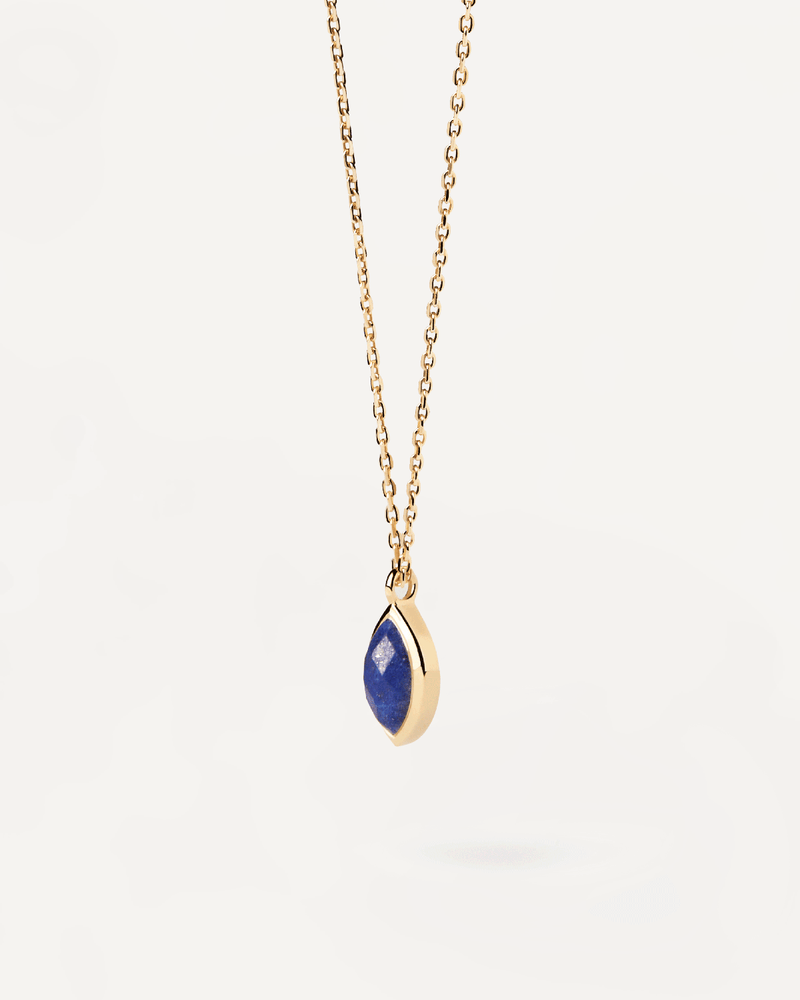 Collier Lapis-Lazuli Nomad - 
  
    Argent massif / Placage Or 18 Ct
  
