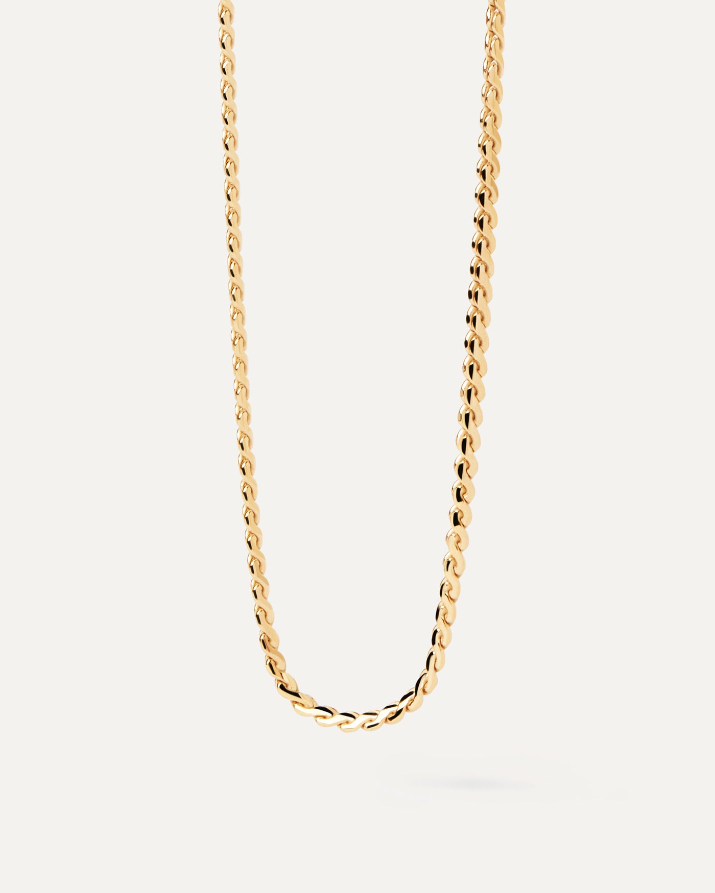 2023 Selection | Serpentine Chain Necklace. Modern gold-plated serpentine chain necklace with braided links. Get the latest arrival from PDPAOLA. Place your order safely and get this Best Seller. Free Shipping.