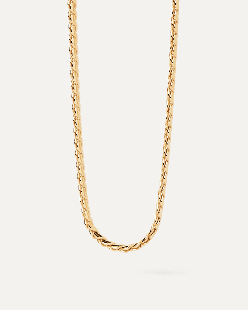 Large Serpentine Chain Necklace - 
  
    Sterling Silver / 18K Gold plating
  
