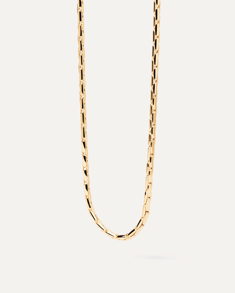 Gliederkette Large Boston Halskette - 
  
    Sterling Silber / 18K Goldplattierung
  
