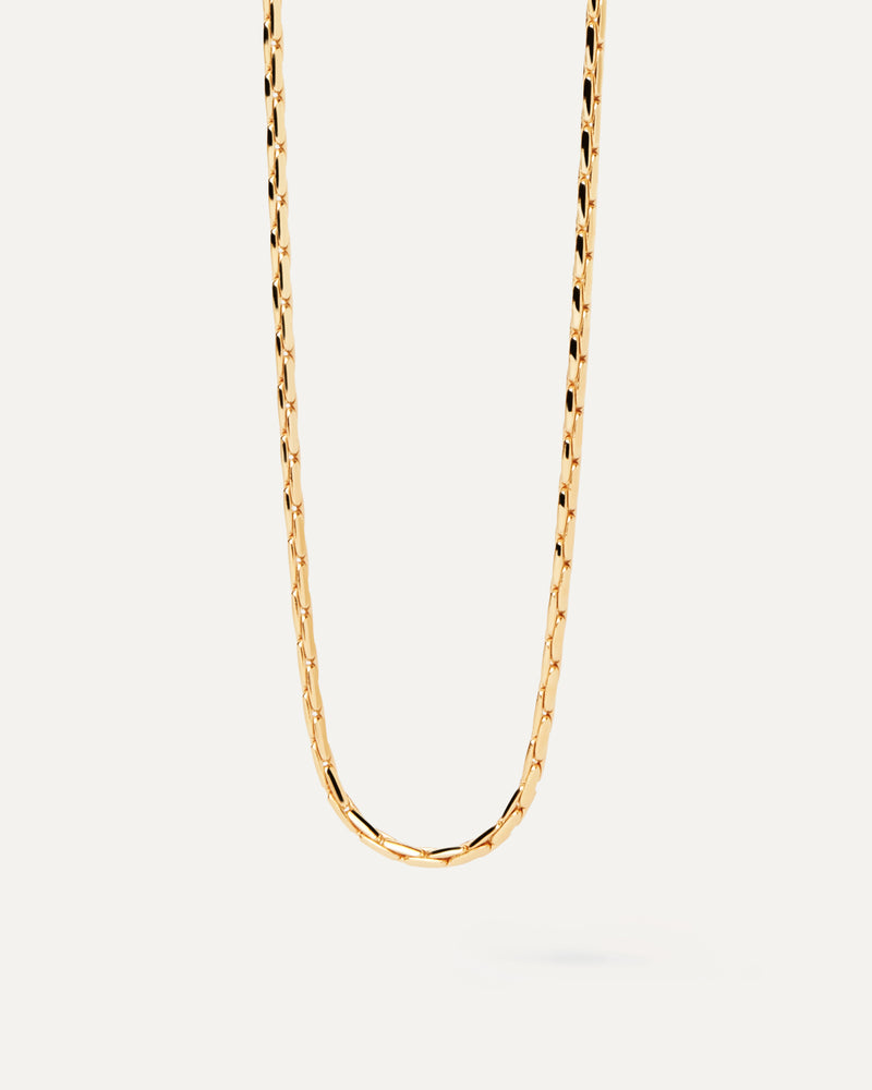 Gliederkette Boston Halskette - 
  
    Sterling Silber / 18K Goldplattierung
  
