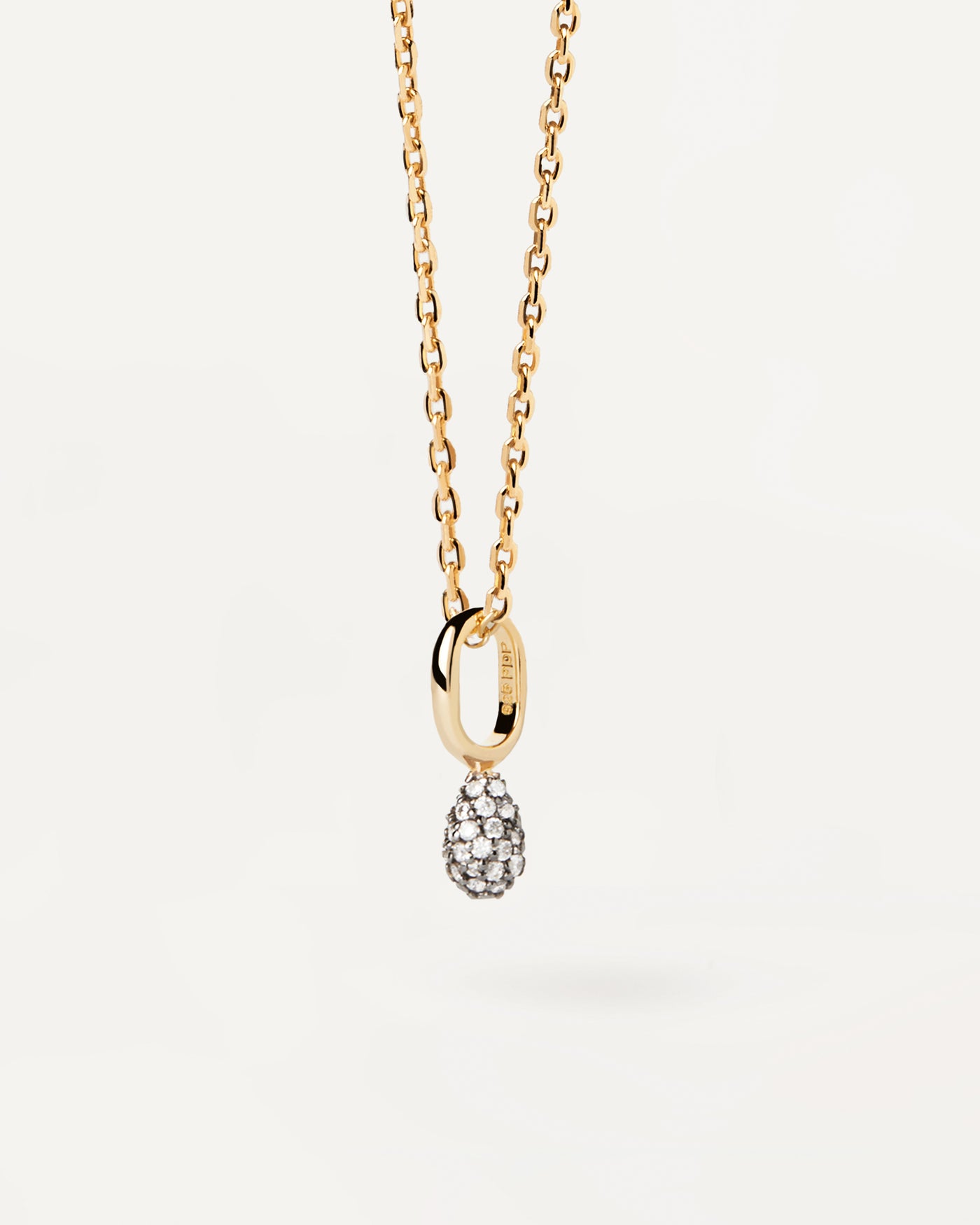 Pavé Lava Necklace 
  
    Sterling Silver / 18K Gold plating
  
