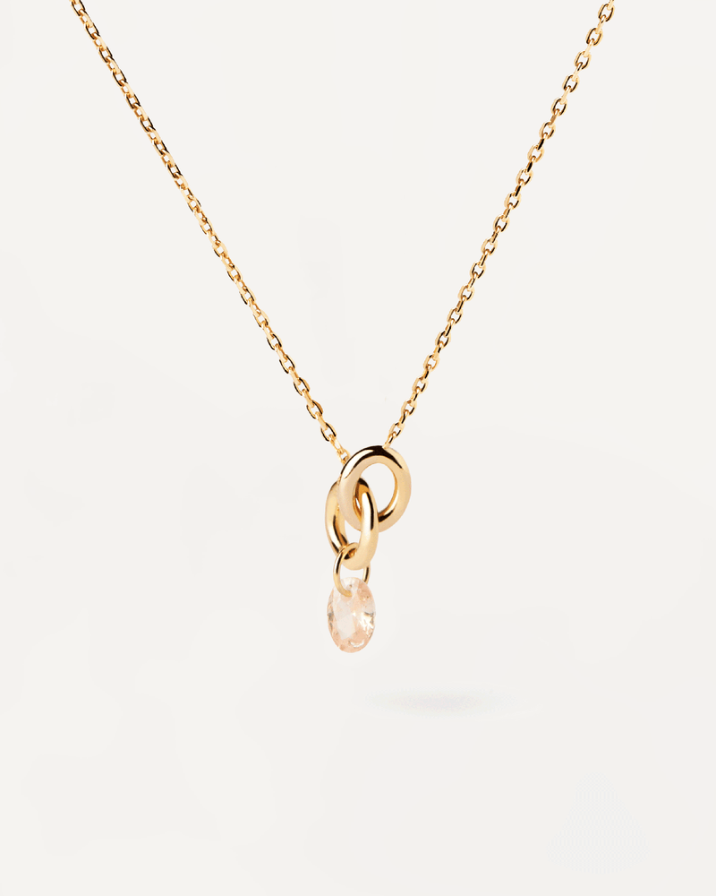 Peach Lily necklace - 
  
    Sterling Silver / 18K Gold plating
  
