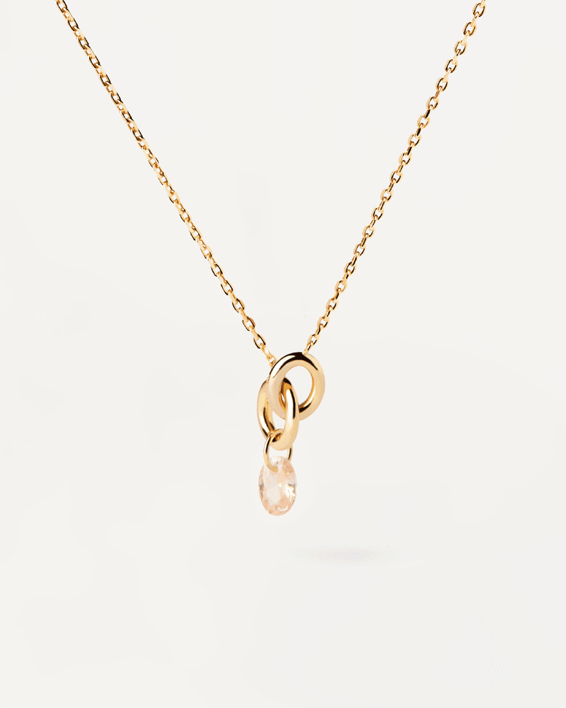 Peach Lily necklace - 
  
    Sterling Silver / 18K Gold plating
  
