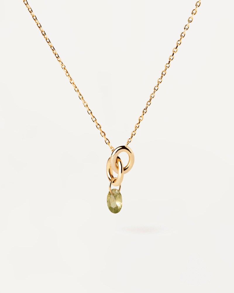 Green Lily necklace - 
  
    Sterling Silver / 18K Gold plating
  
