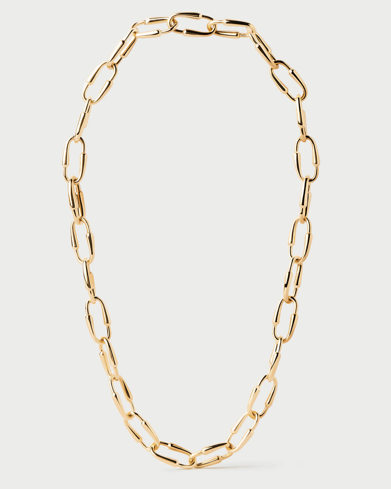 Collana a catena grossa con maglie su misura a forma di goccia e chiusura nascosta