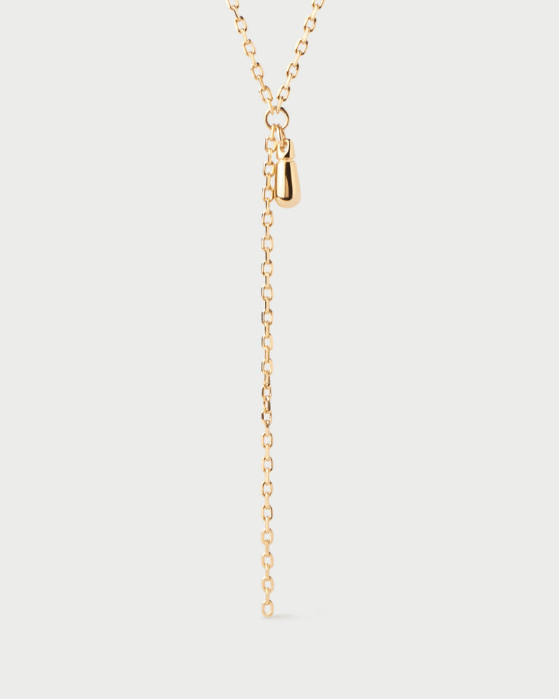 Collana a Y con catena a goccia e lunga catena ciondolo