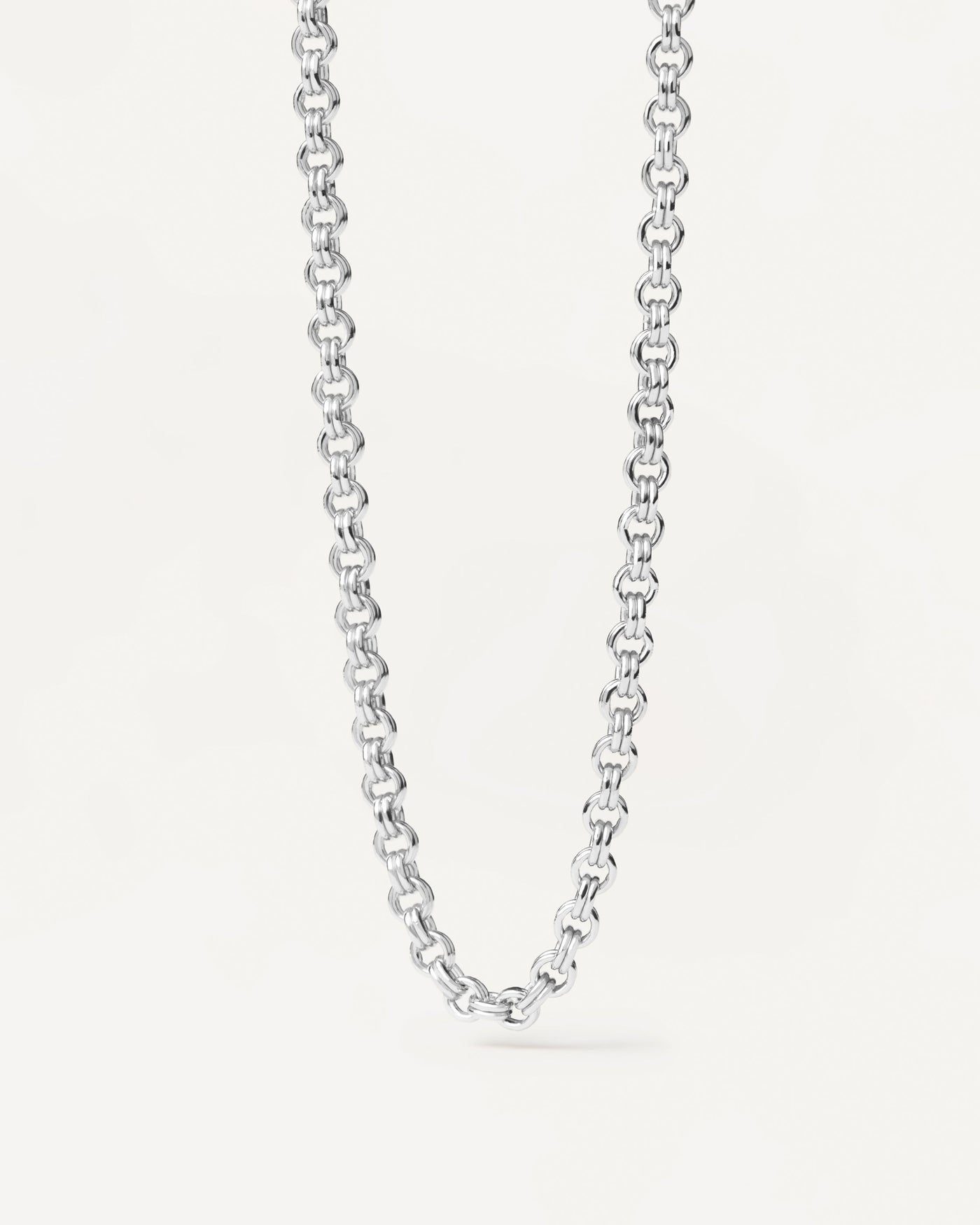 Big Statement Chain Silver Necklace - PDPAOLA