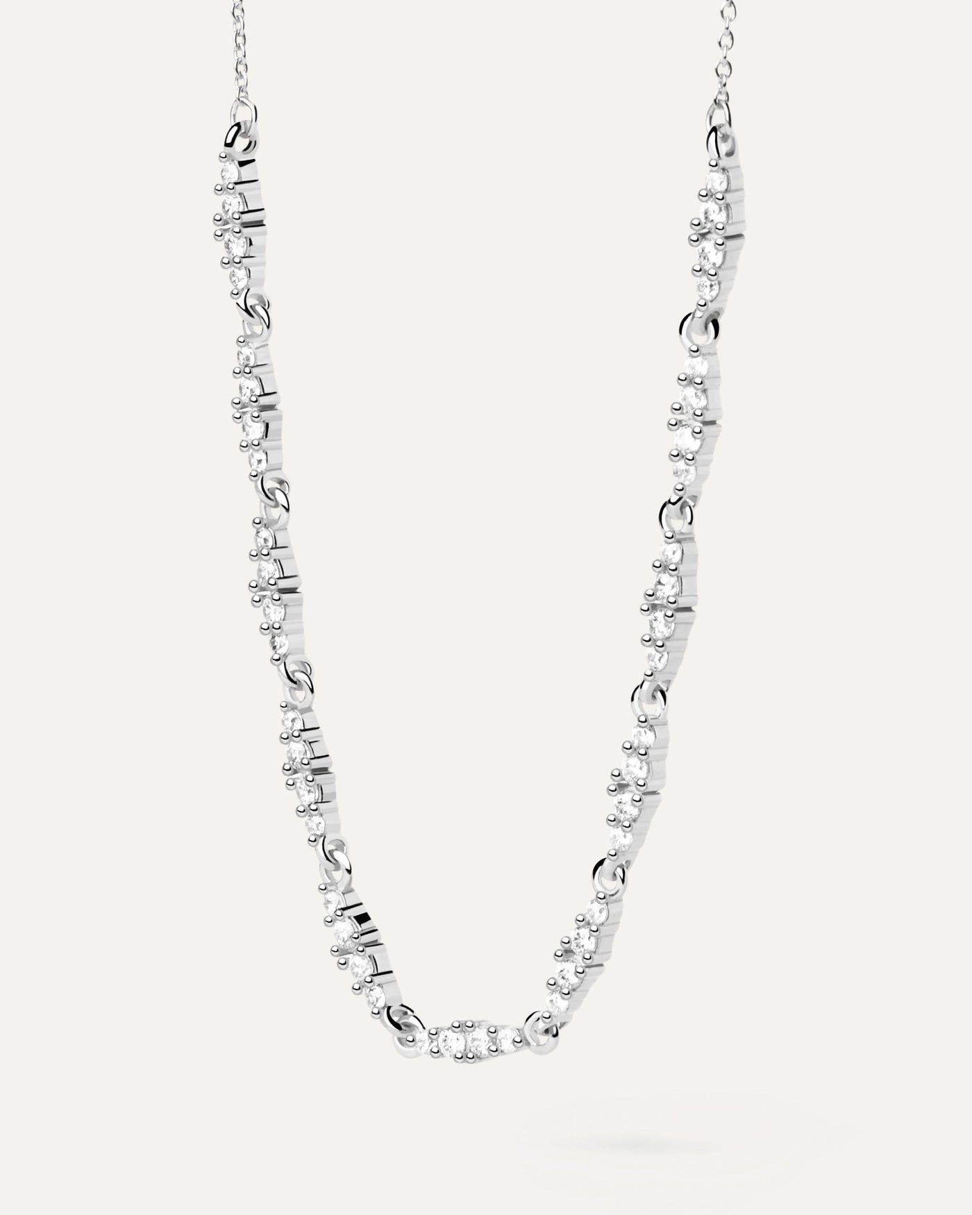 Big Statement Chain Silver Necklace - PDPAOLA