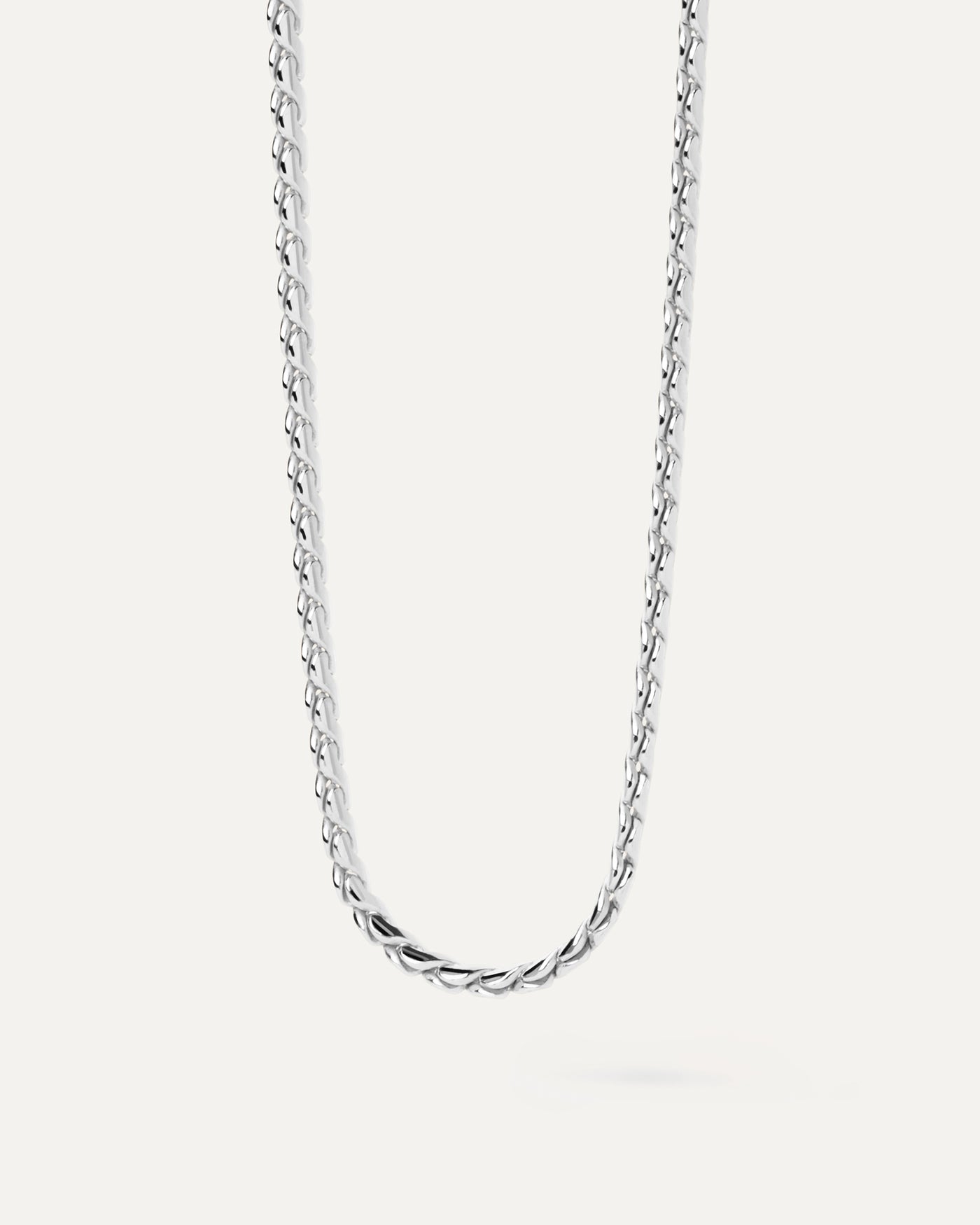 Large Serpentine Gliederkette Silber. Moderne dicke SerpentinenKette aus sterlingsilber mit geflochtenen Gliedern. Erhalten Sie die neuesten Produkte von PDPAOLA. Geben Sie Ihre Bestellung sicher auf und erhalten Sie diesen Bestseller.