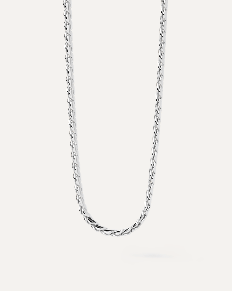 Large Serpentine Silver Chain Necklace - 
  
    Sterling Silver
  
