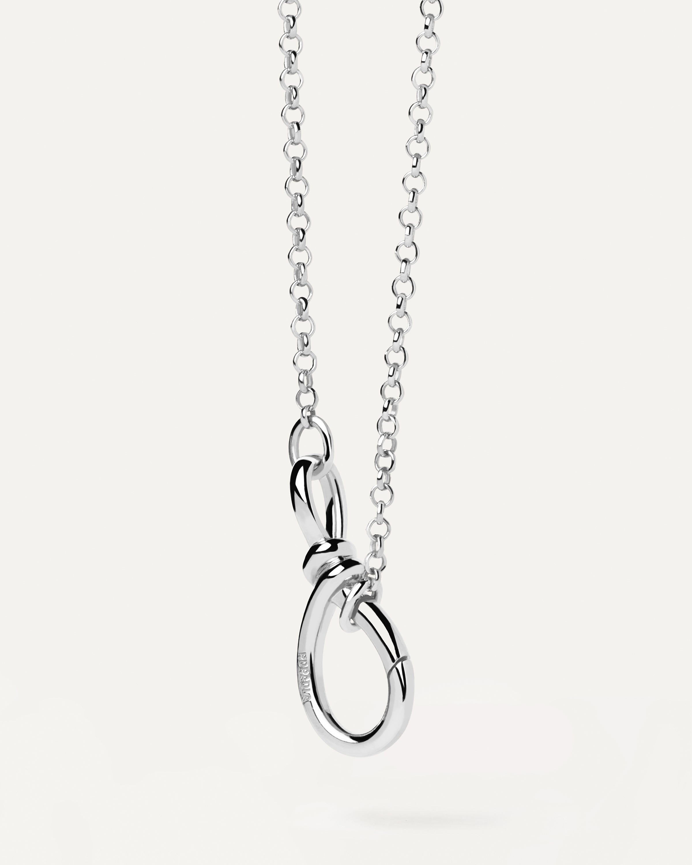 Silberne Ketten halskette mit Stapelverschluss zum Schichten von An. Stacker Clasp Ketten Silberhalskette PDPAOLA