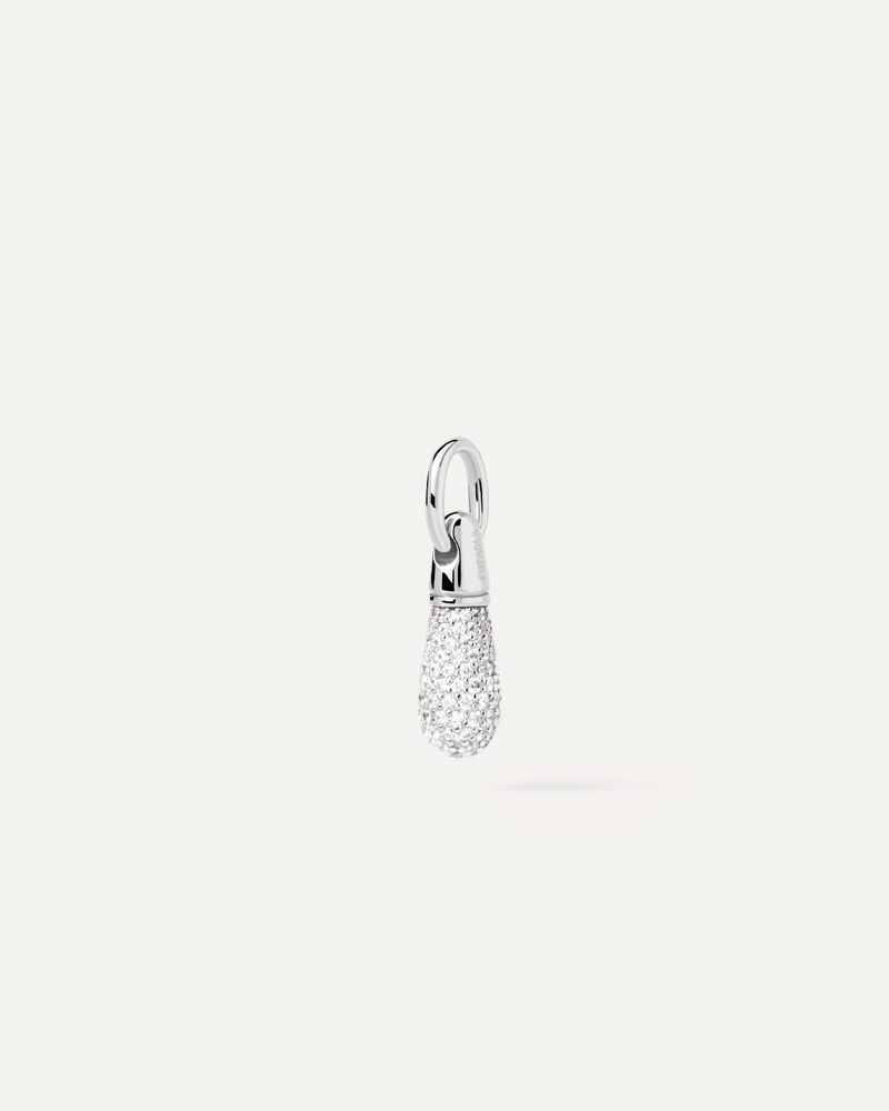 Pavé Drop Silver Pendant - 
  
    Sterling Silver
  
