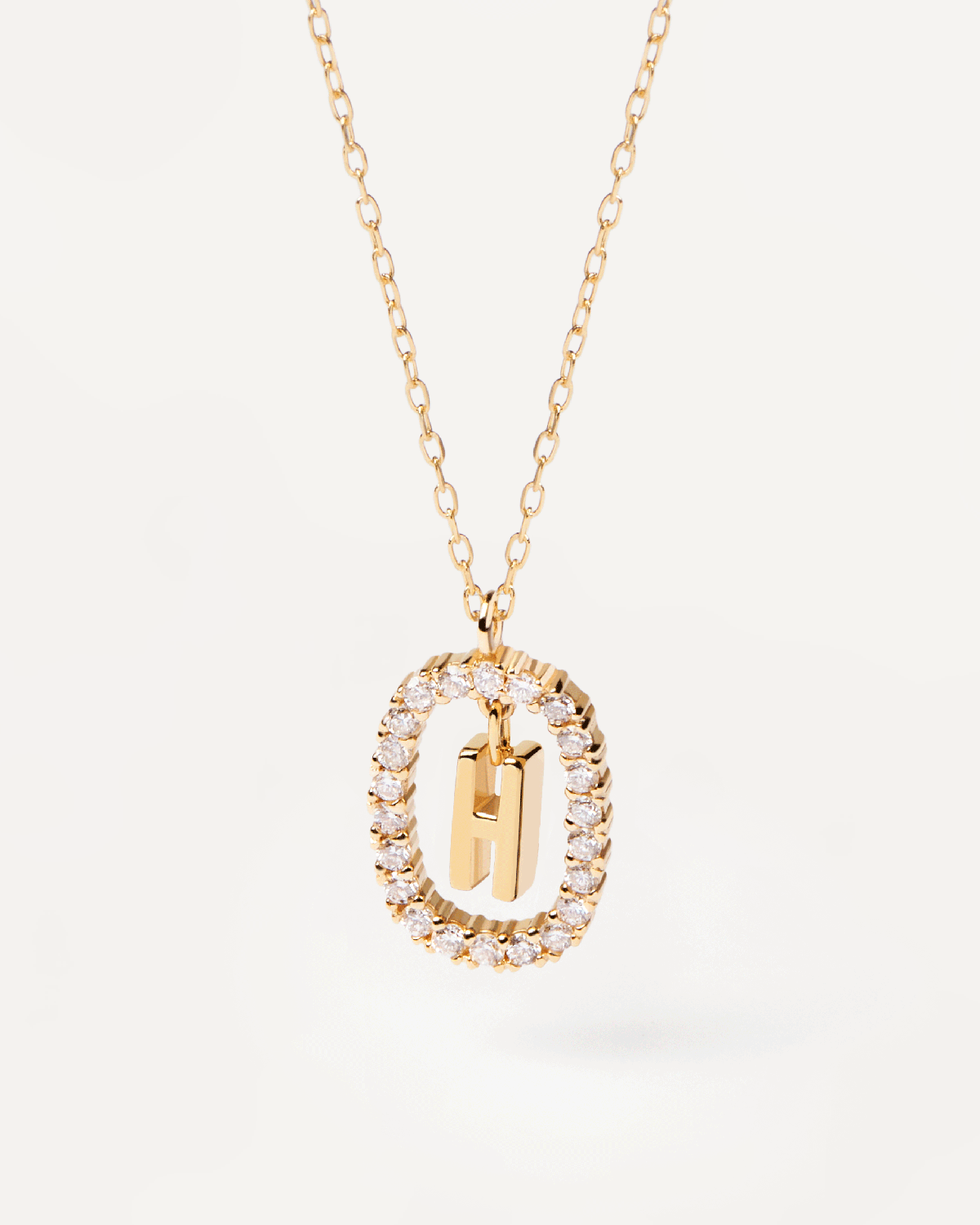 Collar de Diamantes y oro Letra H - 
  
    Oro 18K
  
