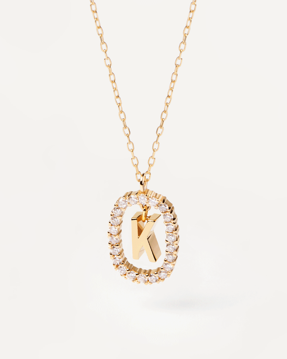Diamonds and Gold Letter K Necklace - 
  
    18K Gold
  
