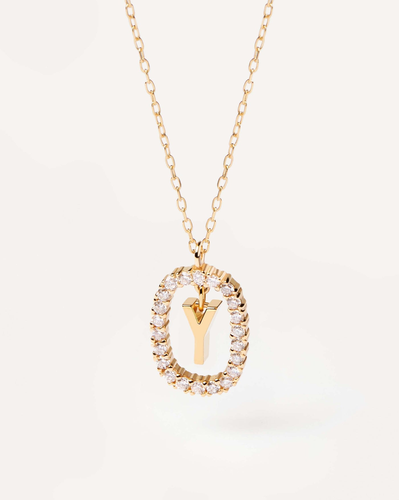 2023 Selection | Diamonds and Gold Letter Y Necklace. Initial Y necklace in solid yellow gold, circled by 0.33 carats lab-grown diamonds. Get the latest arrival from PDPAOLA. Place your order safely and get this Best Seller. Free Shipping.