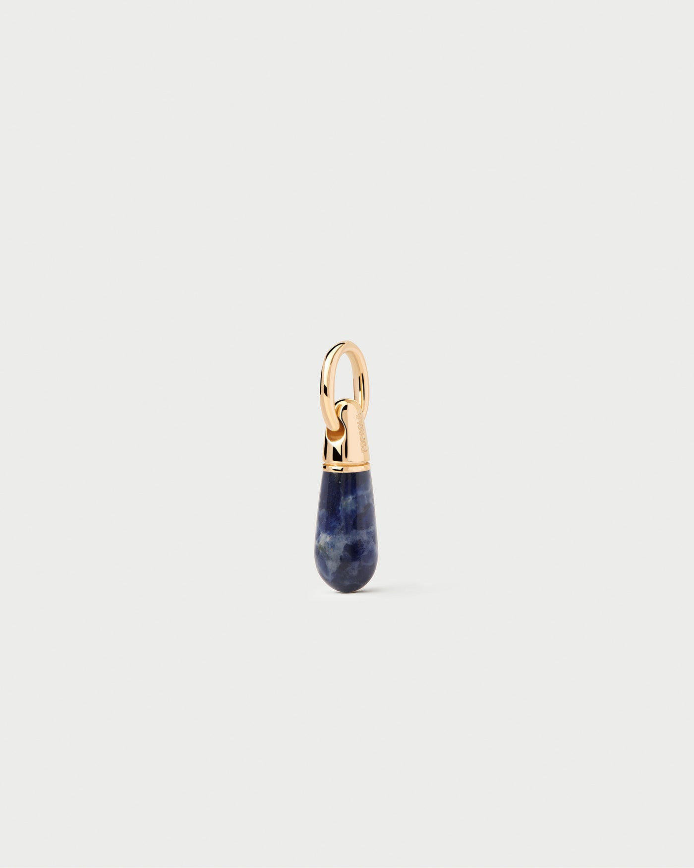 Stackable small royal blue gemstone drop pendant to customize necklace or hoops