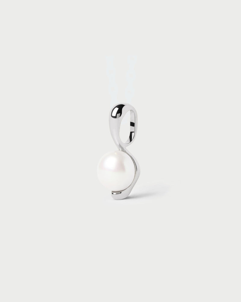 Organic freshwater cultured pearl pendant to customize cord or chain necklace