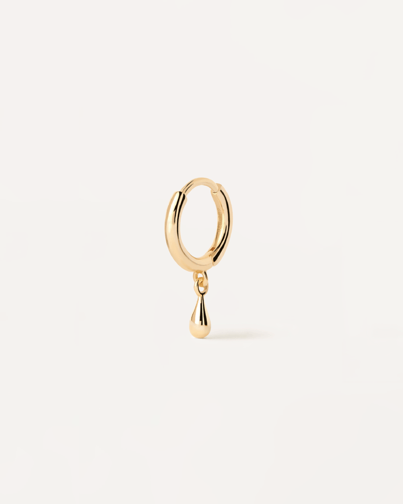 Teardrop Single Hoop Earring - 
  
    Sterling Silver / 18K Gold plating
  
