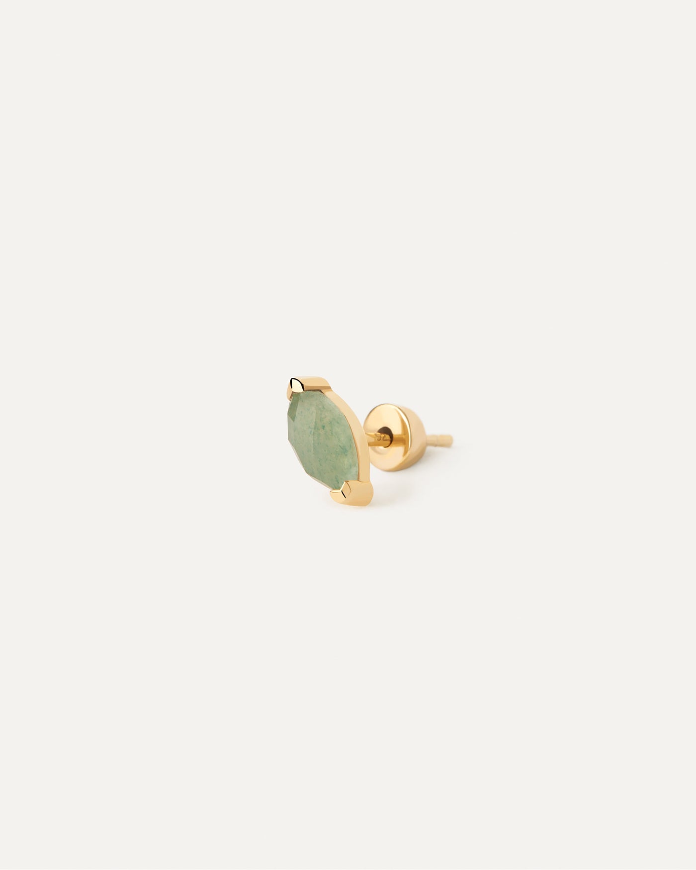 2023 Selection | Green Aventurine Nomad Single Earring. Gold-plated stud earring set with eye shape white zirconia multi-stone cluster. Get the latest arrival from PDPAOLA. Place your order safely and get this Best Seller. Free Shipping.
