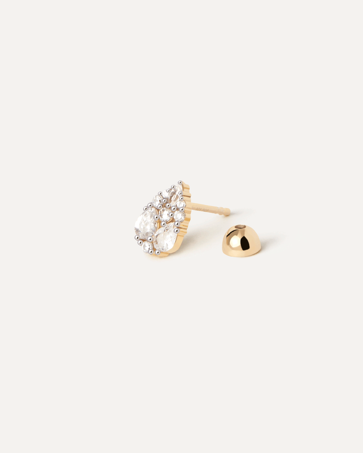 Pendiente Individual Vanilla - 
  
    Plata de Ley / Baño de Oro 18K
  

