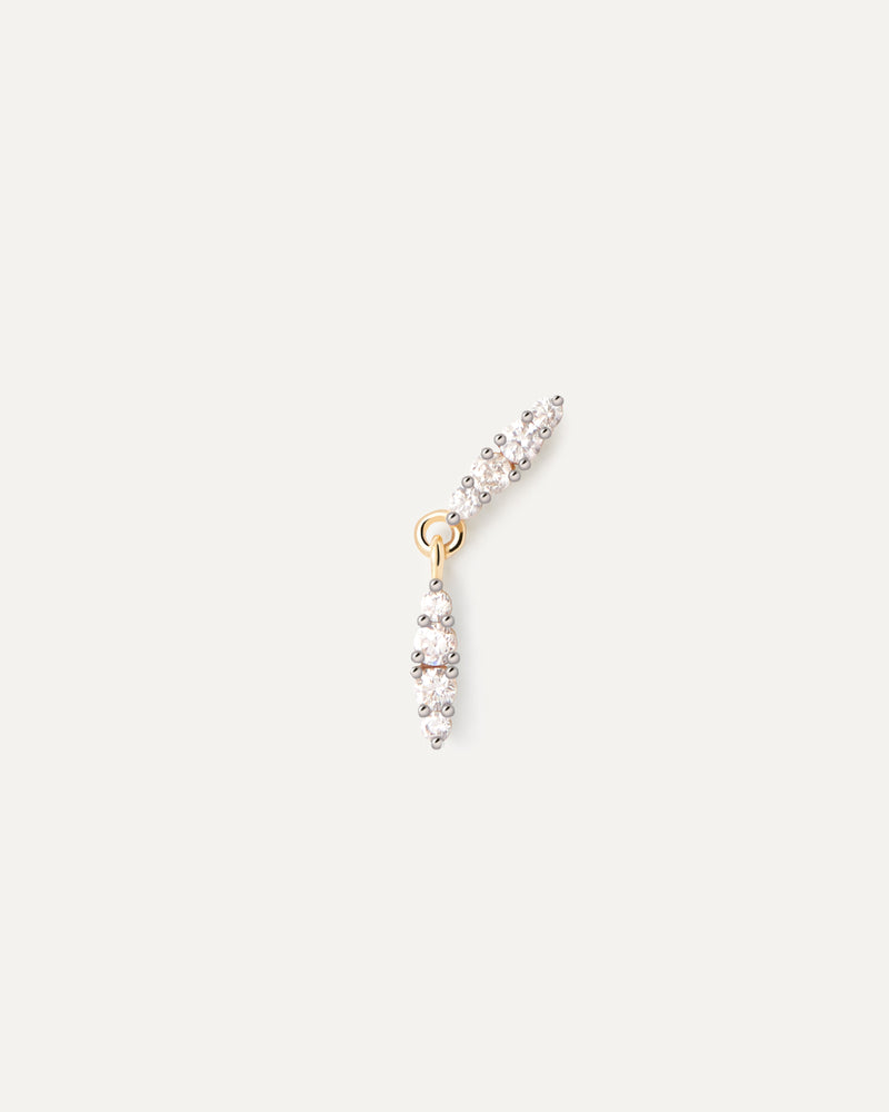 Pendiente Individual Spice - 
  
    Plata de Ley / Baño de Oro 18K
  
