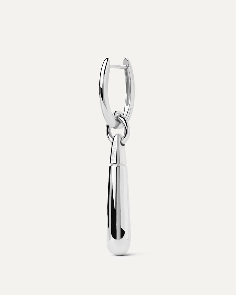 Large Jupiter Einzelner Silber Creolen - 
  
    Sterling Silber
  
