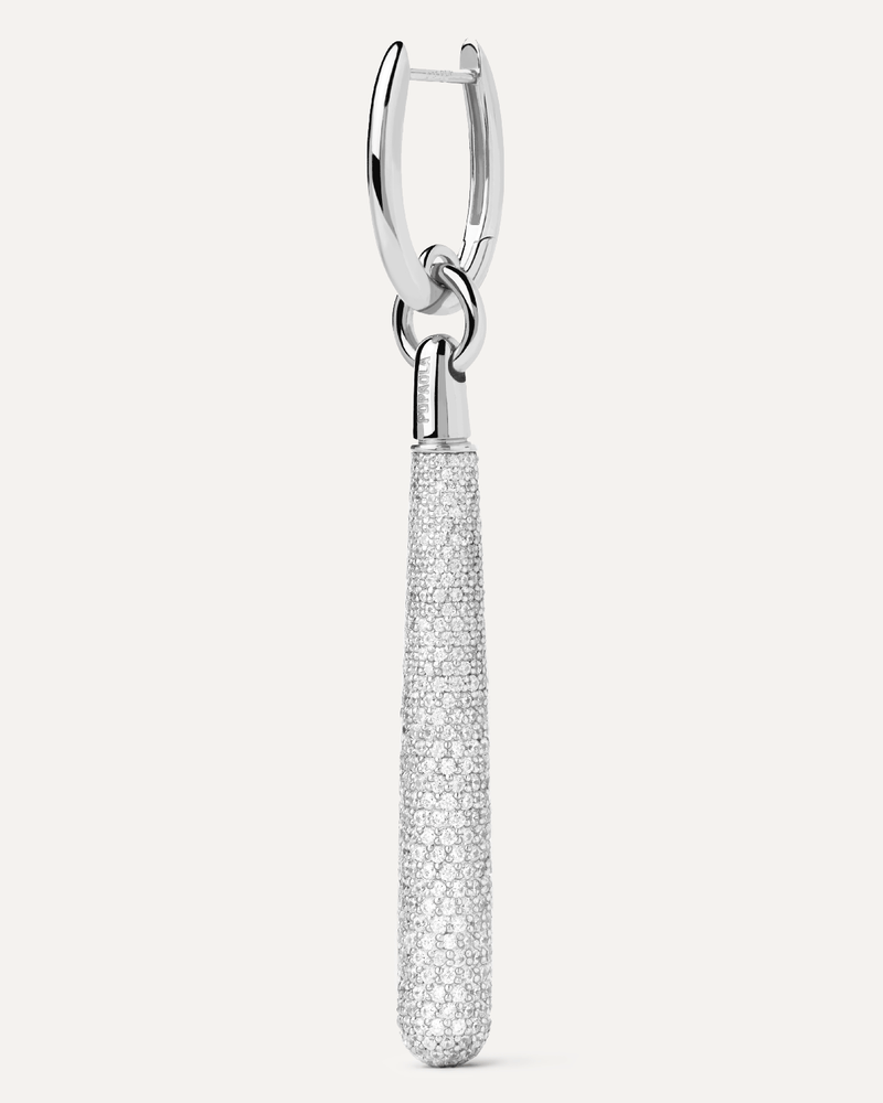 Supreme Jupiter Pavé Einzelner Silber Creolen - 
  
    Sterling Silber
  
