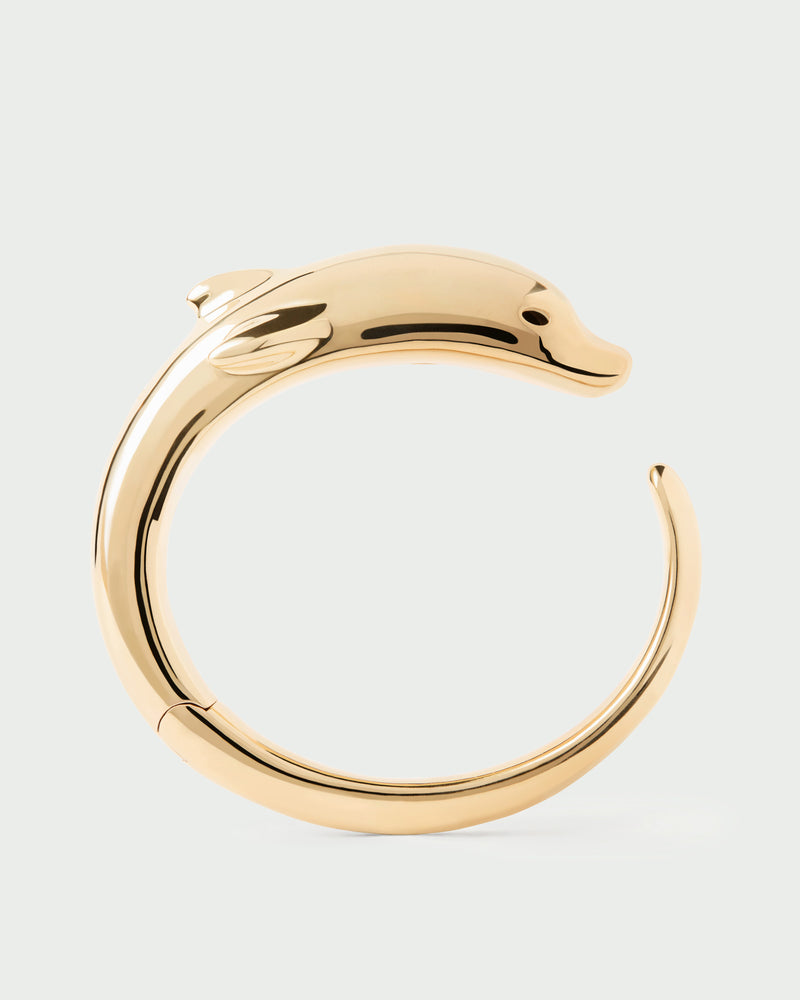 Bracciale rigido delfino moderno con forma scultorea