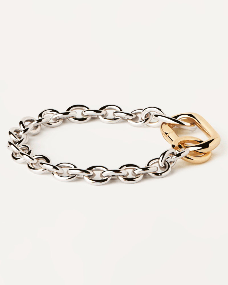 Beat Chain Bracelet - 
  
    Brass / Rhodium silver plating
  
