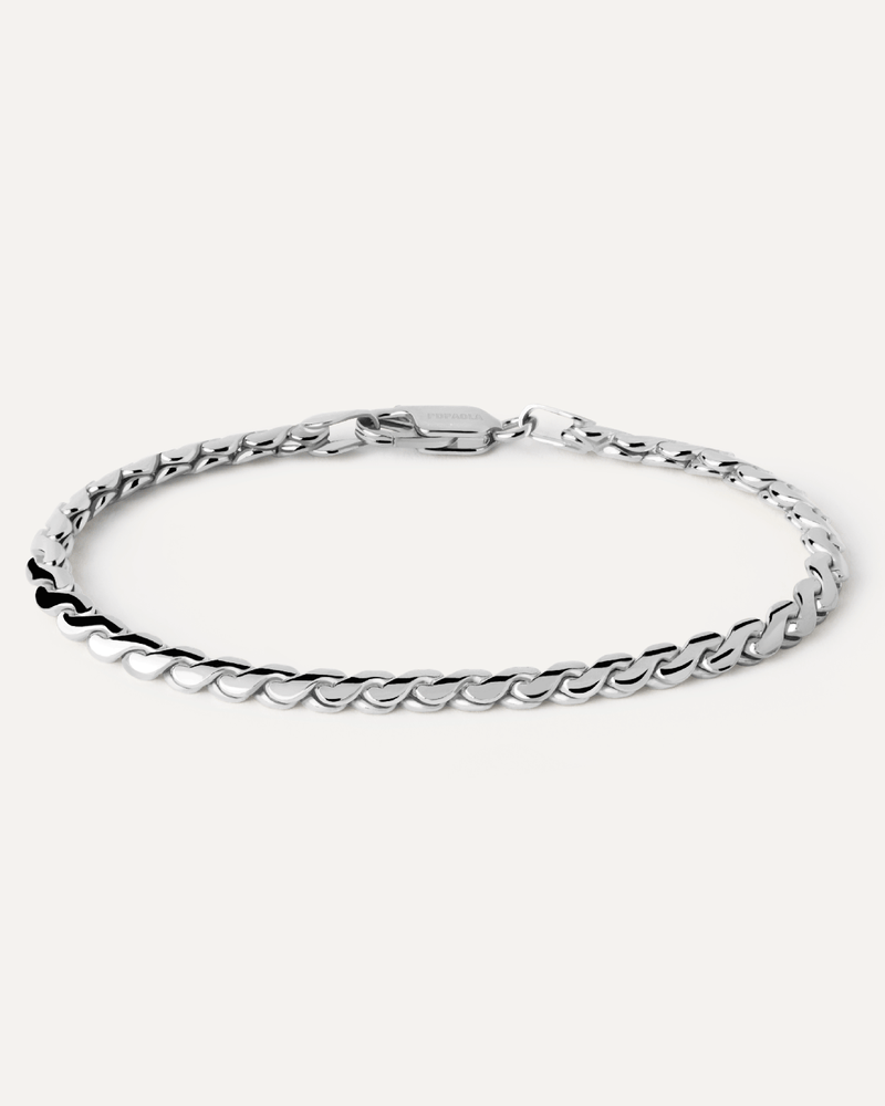 Bracelet Chaîne en Argent Large Serpentine - 
  
    Argent massif
  
