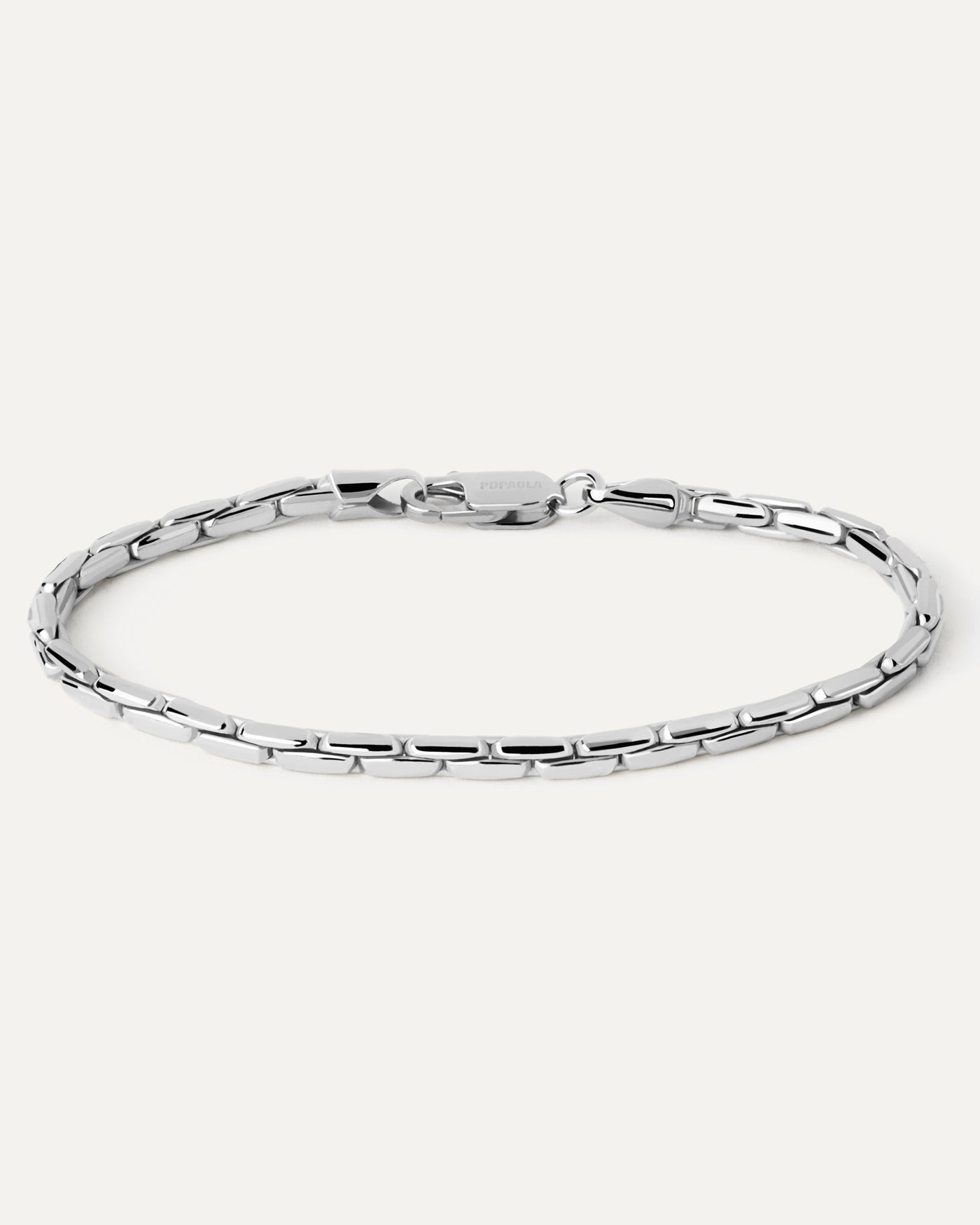 Large Boston Silbernes Kettenarmband. Boston dicke armKetten aus sterlingsilber mit länglichen Gliedern. Erhalten Sie die neuesten Produkte von PDPAOLA. Geben Sie Ihre Bestellung sicher auf und erhalten Sie diesen Bestseller.