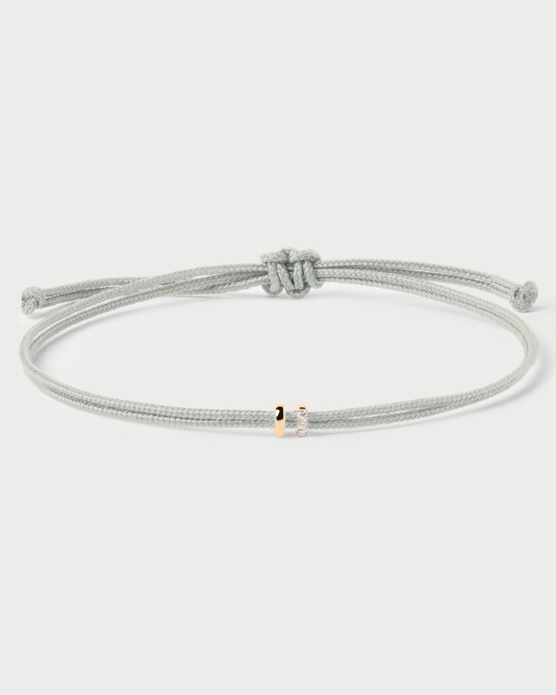 Bracciale in diamanti e corda Amy - 
  
    Oro 18K
  
